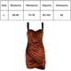 thumbnail image 2 of Falda sexy sin mangas con tirantes halter para mujer, elegante mini fiesta plisada y elegante, marrón, L, 2 of 7