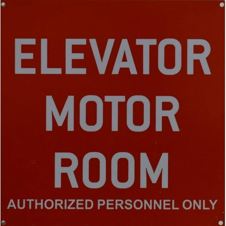 

Elevator Motor Room Sign (red 10x10 Aluminium Rust Free) (ref-2201)