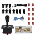 thumbnail image 4 of Joystick Accessories, Arcade Games DIY Parts Kit No Programming DIY Arcade Kit Arcade Joystick Arcade Game Stick  Delay  For  System For PC Game Black, 4 of 8