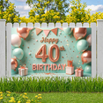 thumbnail image 4 of Glitter Design Happy Birthday Banner Decorative Balloons 40th Birthday Party Supplies for Milestone Celebration Adult Parties Indoor Decor, 4 of 6