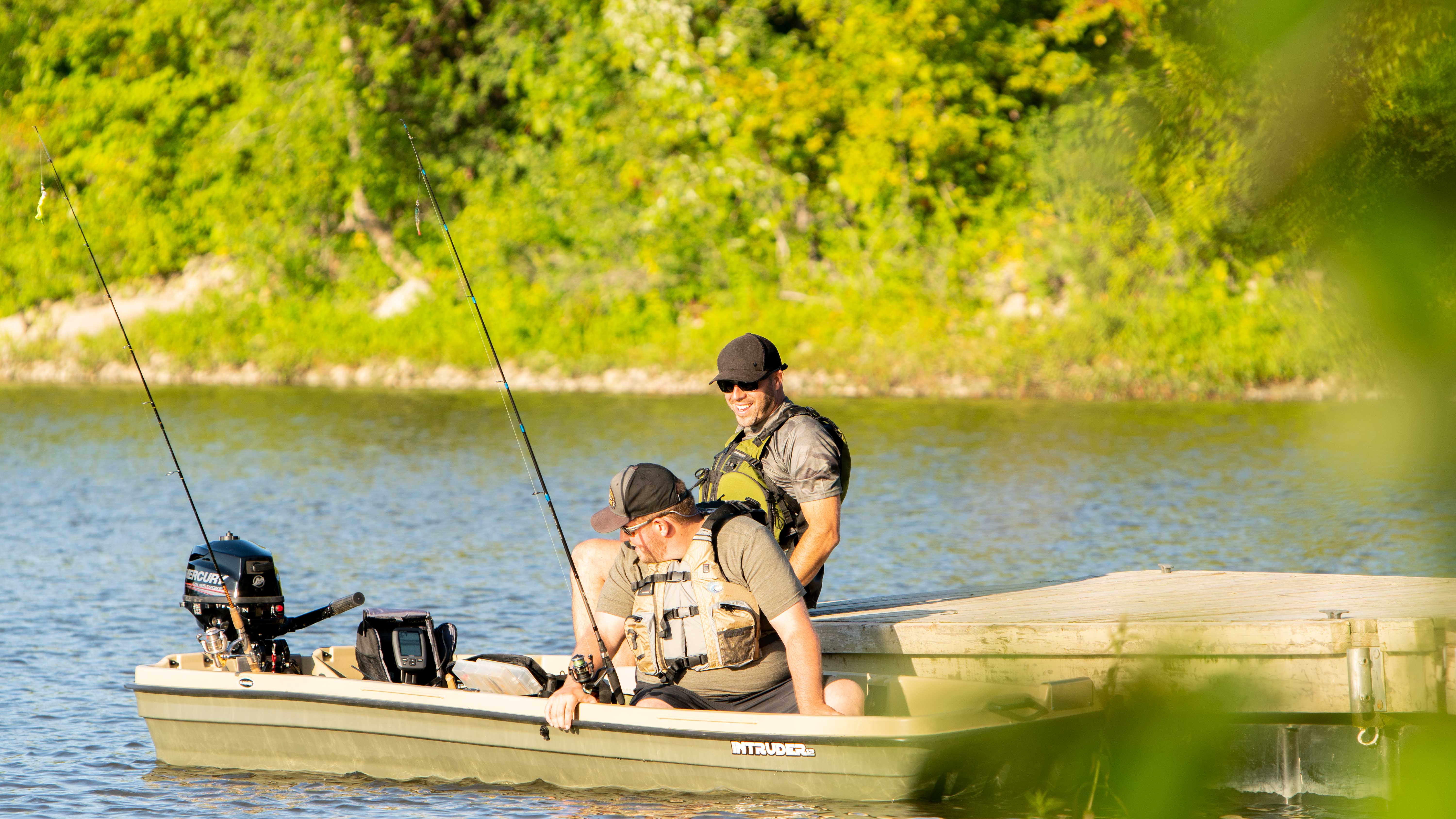 Pelican Boat Intruder 12 - Jon Fishing Boat - 12 ft - Great for Hunting and Fishing, Khaki/Beige - image 5 of 9