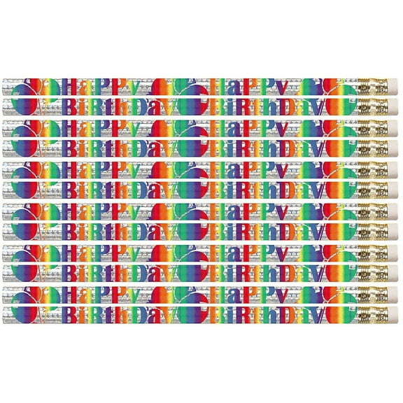 D1356 Birthday Blitz - 36 Qty Package - Happy Birthday Pencils - Express Pencils