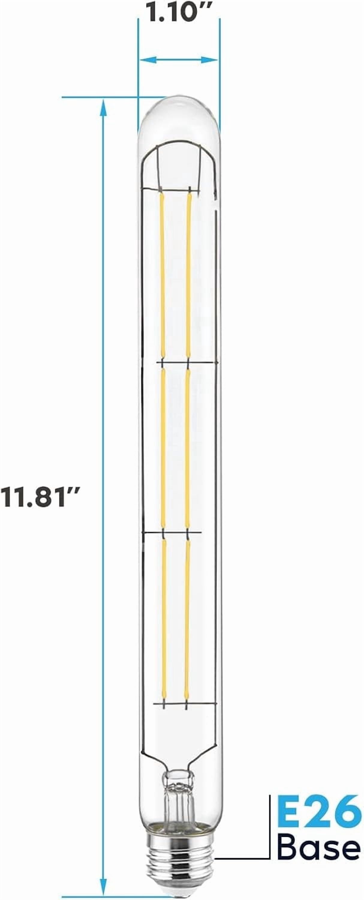 Luxrite Vintage T9 Long LED Tube Light Bulb 7W 3000K 800 Lumens Dimmable 4 Pack