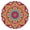 Art, variant on Waterproof Round Tablecloth with Vibrant Hawaiian Hibiscus and Exotic Floral Prints, Backed Non-Slip Table Cover with Elastic Edge, Fits 44-50 Inch Tables