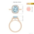 thumbnail image 5 of ANGARA Natural Rectangular 2.45 ct Aquamarine Cathedral Style Cocktail Ring in 14K Rose Gold for Women (Size-10x8mm) | March Birthstone, Anniversary, Jewelry Gift for Women | Natural Aquamarine Ring, 5 of 9