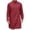 A-Red510, variant on Mens Button Detail Long Tunic Long Sleeve Stand Collar Pullover Tunic Top Breathable Casual formal Tunics
