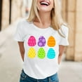 thumbnail image 1 of XEGLSBU Womens Easter Bunny Face Shirt Cute Easter Rabbit T Shirts Funny Graphic Tees, 1 of 4