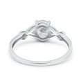 thumbnail image 3 of Simulated Cubic Zirconia Size-5 Oval Art Deco Heart Filigree Infinity Engagement Ring 925 Sterling Silver, 3 of 7