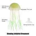 thumbnail image 3 of Unique Bargains Aquarium Jellyfish Glow Decor Fish Tank Fluorescent Jellyfish Ornaments Green 2.8"x5.5" with Suction Cup, 3 of 6