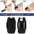 thumbnail image 3 of Toe Splint for Broken Toe Toe Straightener Toe Brace Women Men Hammer Toe to Align and Support Toe Wraps 2Pcs, 3 of 7
