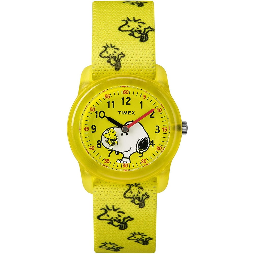 Timex - Timex Machines x Peanuts: Snoopy & Woodstock Elastic Fabric Kids Watch TW2R41500