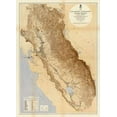 thumbnail image 2 of California Irrigation Commission 24x32 White Modern Wood Framed Museum Art Print Titled - Map of The San Joaquin, Sacramento and Tulare Valleys, 1873, 2 of 4