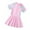 Pink #02, variant on Busydd Girls' Swimwear 2-9 Years Trendy Color Block Short Sleeve Zipper Swim Dress Toddler Girls Bathing Suit Summer Skirted Little Girl Swimsuit