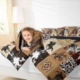 thumbnail image 4 of Homewish Retro Cowgirl Boot Queen Comforter Set, Western Fashion Cow Print Bedding Sets, Hippie Tribal Aztec Reversible Bedding Comforter Set, Breathable Home Decor, 3pcs, 4 of 8