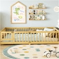 thumbnail image 2 of Low Profile Queen Floor Bed with Safety Rails and Play Door for Easy Access and Secure Sleep, 2 of 10