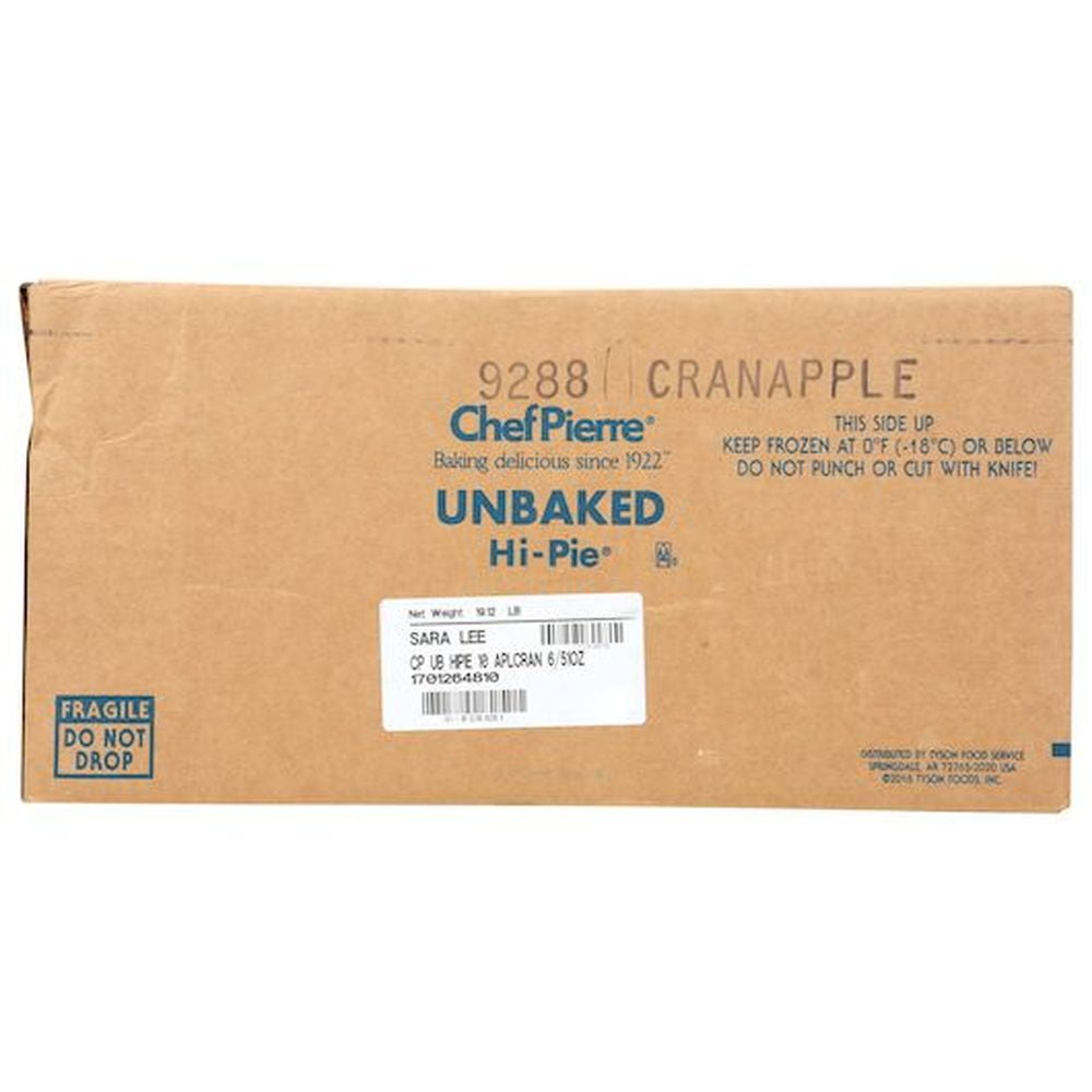 Chef Pierre Hi-Pie 10 inch Apple Cranberry Unbaked Pie, 3.19 Pound -- 6 per case