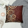 thumbnail image 2 of ERAPDAUR  Burgundy Throw Pillow Cushion Case, Floral Swirls Ivy Image Ombre Details Grunge Backdrop Flower Artwork, Modern Accent Double-Sided Digital Printing, Cream Ruby 22x22in, 2 of 5