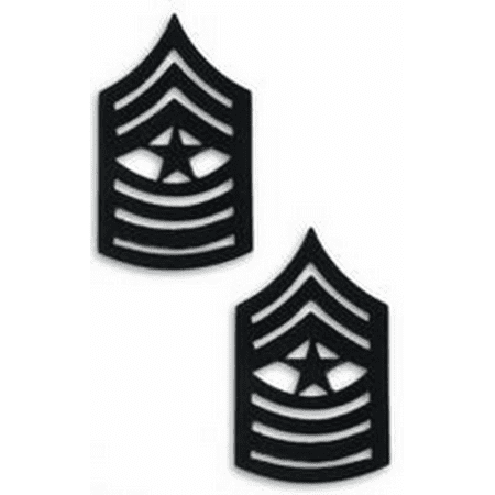 USMC Black Metal (Solid Brass) SGTMAJ Sergeant Major Chevron Rank Insignia