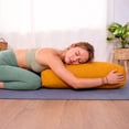 thumbnail image 2 of Yoga Meditation Cotton Bolster Cushion – 26" x 12" Rectangular | Firm Support | Cotton Cover | Easy-Carry Handle | Machine Washable, 2 of 2