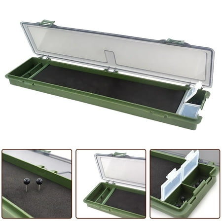 Taituoti Carp Fishing Tackle Box Stiff Hair Rig Board With Pins Storage Case