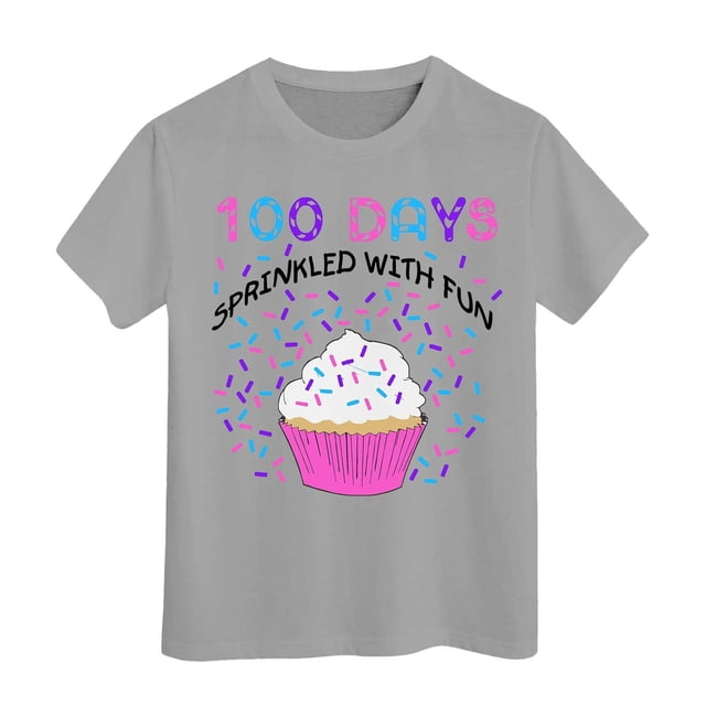 MEZZALL T-Shirts de Mode pour Garçons et Filles, Décontractés, Imprimés, Col Rond, Manches Courtes, Confortables, 3-4 Ans
