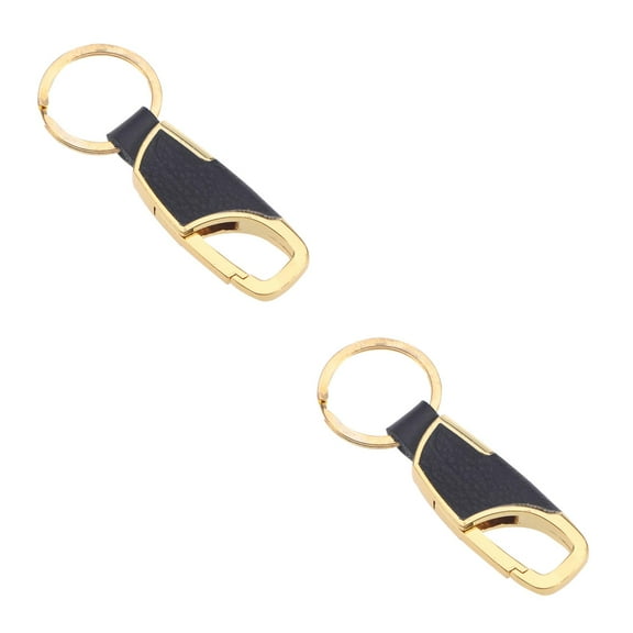 WEUVEB Durable Golden Keychain Lines Style for Men 2Pcs