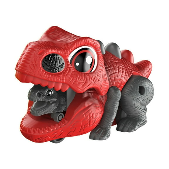 Godderr 3-6 Y Toddler Kids Toys Inertia Dinosaur Catapult Car Scooting Press Launch Vehicle Boys Toys Gifts-Red