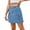 Blue, variant on FLMEI Women's Denim Shorts Skirt Female High Waisted Button Cargo Denim Skirt with Pocket S-XXL