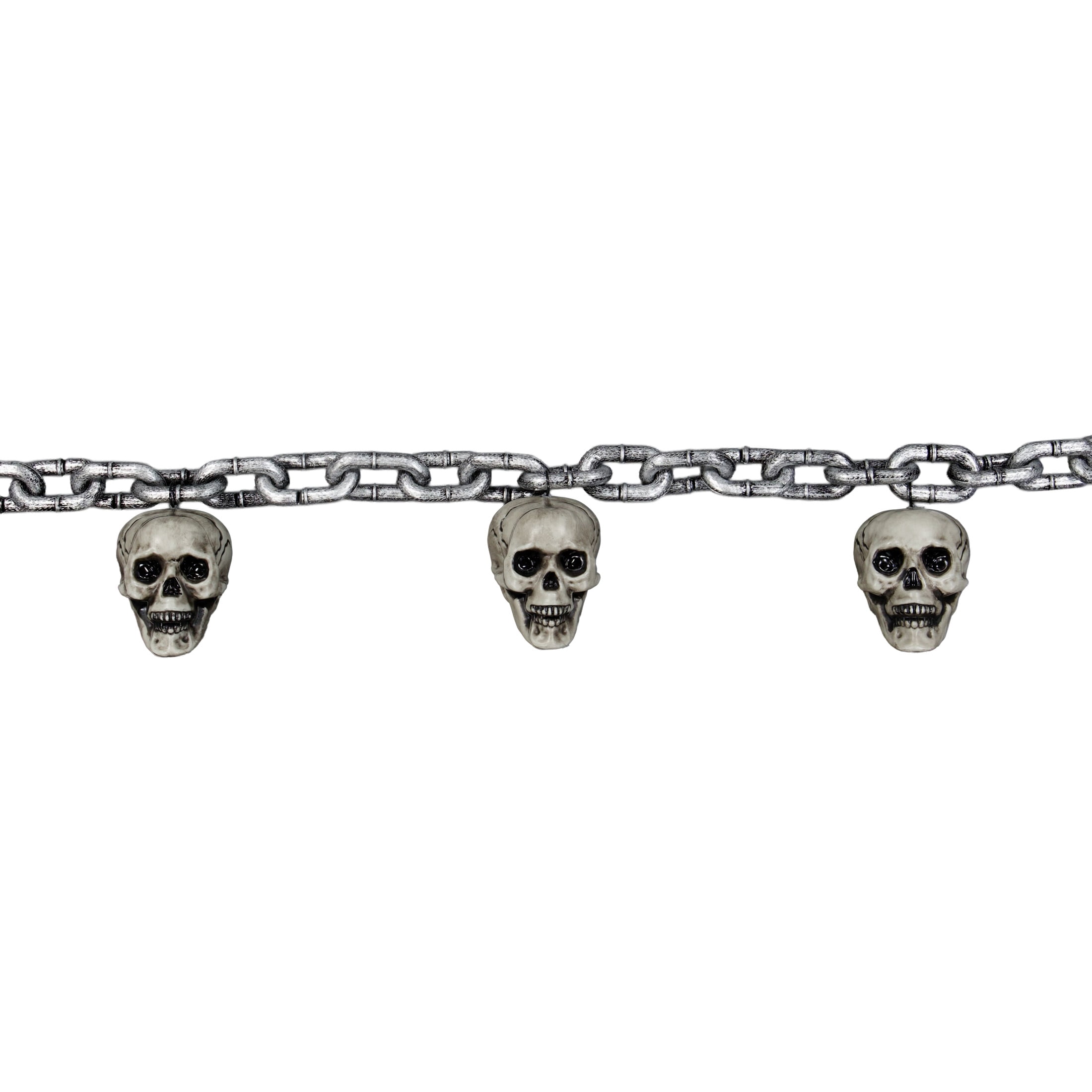 Skull Chain Decoration, Silver, 6', Halloween by Way To Celebrate
