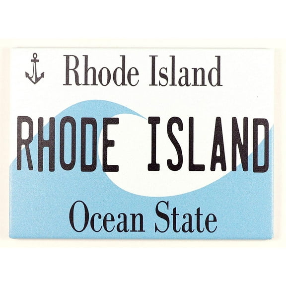 Rhode Island License Plate Fridge Collector's Souvenir Magnet 2.5" X 3.5"