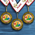 thumbnail image 6 of All Quality Wreath Design Cornhole Medal - 1st, 2nd, 3rd Place - 3 Piece Set (1 Pack), 6 of 6