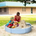 thumbnail image 2 of Outsunny Bac à Sable Extérieur pour Enfants avec Housse pour 3-12 Ans, Bleu Pâle, 2 of 9