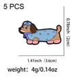 thumbnail image 3 of Jiibva Cartoon Dachshund Brooch Pin Funny Animal Lapel Pins Novelty Dog Pins Badge for Backpack Clothes Hat Decoration, 3 of 7