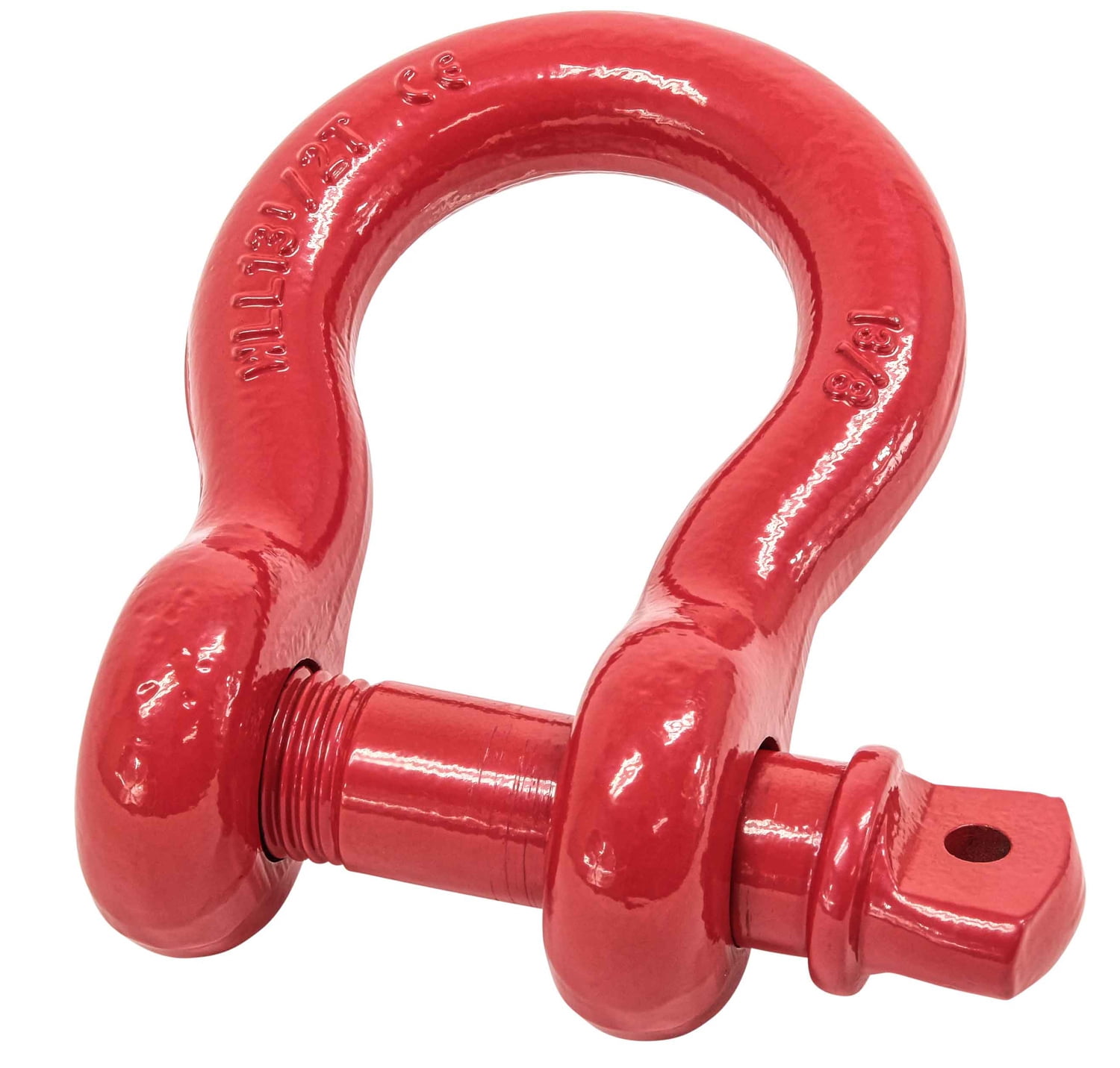(4 Pack) 1-3/8" Anchor Shackle Forged Carbon Steel w/ Alloy Screw Pin Load Limit # 13.5 Tons (27,000 lbs) | Double Rust Protection Heavy Duty D Ring Shackle for Towing, Rigging & Vehicle Recovery
