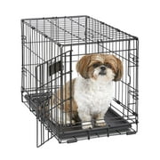 Midwest Homes for Pets 22-inch iCrate Folding Dog Crate with Divider Panel, Leak-Proof Tray & Secure Latches - Metal Wire Kennel for Extra Small Breeds, Portable, Durable & Easy to Assemble