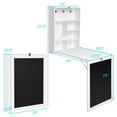 thumbnail image 2 of Gymax Table Murale Pliable Bureau Convertible avec Tableau Noir/tableau Noir Blanc, 2 of 10