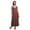 Brick Red, variant on Bimba Bird Women Printed Sleeveless Long Maxi Strappy Bohemian Beach Dress-Small