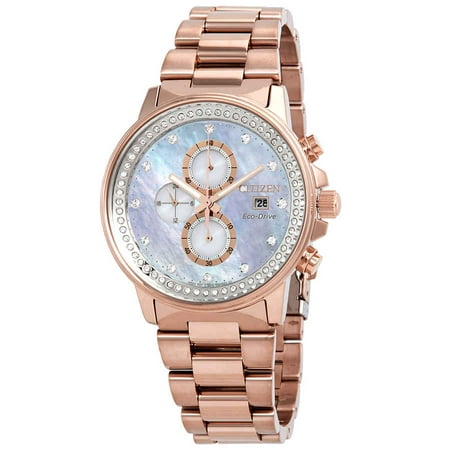 Citizen Eco-Drive Mother of Pearl Dial Stainless Steel Ladies Watches FB3003-51Y