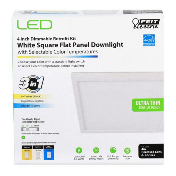 Feit Electric 3005904 4 x 4 in. LED Flat Panel Light Fixture