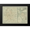 thumbnail image 2 of Baedeker 18x14 Black Modern Framed Museum Art Print Titled - Gottingen Munden Germany - Baedeker 1914, 2 of 5