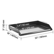 KFFKFF Carbon Steel Griddle, 22x16 inches Rectangular Flat Top Plate Grills, Suitable for BBQ Grill, Teppanyaki, Compact and Transportable, Ideal for Outdoor Gatherings and Camping, Black
