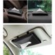 thumbnail image 4 of Caja de pañuelos para coche, juego de toallas, parasol para coche, soporte de caja de pañuelos de cuero PU para coches, color negro, 4 of 6
