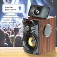 thumbnail image 2 of Bluetooth Speakers Wireless Portable Loud Speaker Subwoorer Blue Tooth LoudSpeakers Line-in Remote Control FM Radio TF U-Disk AUX Player Room Home Party Outdoor/Indoor Loudspeaker (Brown), 2 of 7