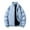 B_Blue Coats for Men, variant on Men's Quilted Thicken Coats Solid Color Long Sleeve Fashion Zip Up Coats Winter Warm Loose Stand Collar Jacket with Pockets Gray XXXXL
