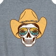 thumbnail image 3 of Instant Message - Beach Cowgirl Skull - Women's Racerback Graphic Tank, 3 of 6