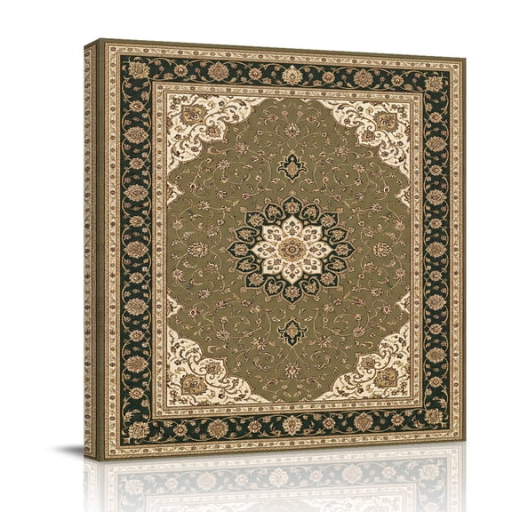Canvas Wall Art, Brown Boho Framed Canvas Prints for Bathroom Kitchen, Vintage Ethnic Tribe Abstract Art Gallery Wrapped Wall Decor for Home Office, Gifts, 10"x10" Ship Next Day