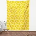 thumbnail image 4 of Abstract Fabric by the Yard Upholstery, Geometric Circular Stripes Sketch Art Round Shaped Ovals Modern Design, Decorative Fabric for DIY and Home Accents, Earth Yellow and White by Ambesonne, 4 of 5