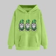 thumbnail image 6 of NuoCaiYun Hoodies for Women Casual Loose St. Patrick's Day Print Long Sleeve Drawstring Hooded Pullover Sweatshirts with Pockets, 6 of 6