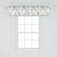 thumbnail image 2 of Ambesonne Leafy Window Valance, Minimal Tone Outline Leaves, 54" X 12", Sand Brown Warm Taupe, 2 of 3