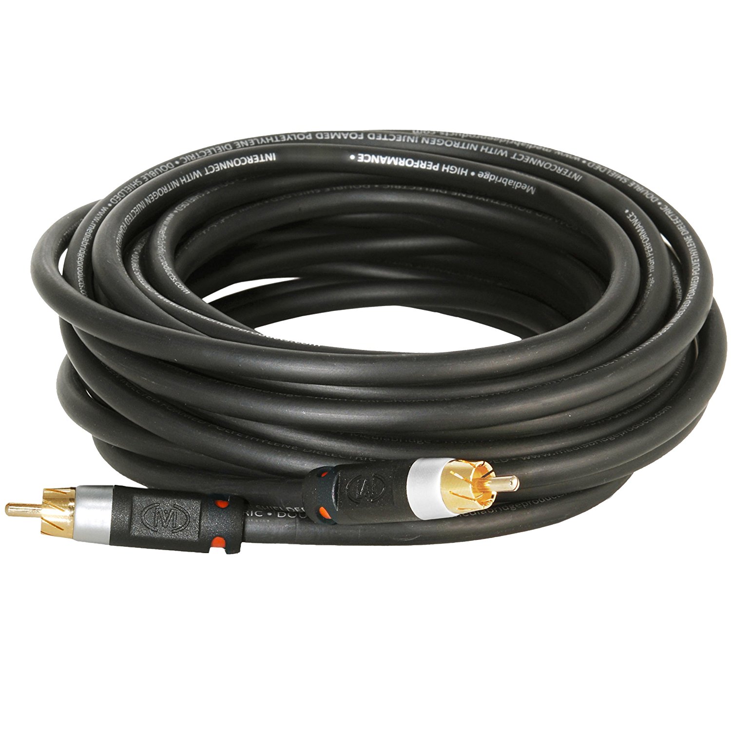 Mediabridge ULTRA Series Digital Audio Coaxial Cable (8 Feet) - Dual Shielded with RCA to RCA Gold-Plated Connectors - Black - (Part# CJ08-6BR-G2 ) - image 4 of 4